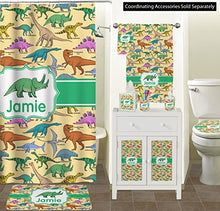 Load image into Gallery viewer, RNK Shops Dinosaurs Toilet Seat Decal - Elongated (Personalized)
