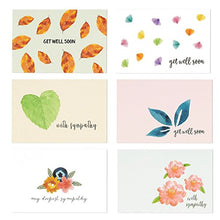 Load image into Gallery viewer, 48-Pack Get Well Cards &amp; Sympathy Cards Assortment Kit, Envelopes Included, Watercolor Floral Foliage Designs Greeting Card, 4 x 6 inches
