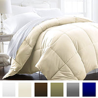 Beckham Hotel Collection 1600 Series - Lightweight - Luxury Goose Down Alternative Comforter - Hotel Quality Comforter and Hypoallergenic - Full/Queen - Cream