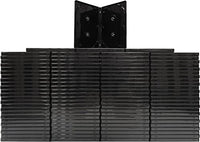 Scanavo (100) Black Quad Overlap Style 14mm Premium DVD Cases - 4-Disc Capacity - DV4R14BKPR