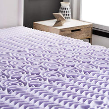 Load image into Gallery viewer, LUCID 2 Inch 5 Zone Lavender Memory Foam Mattress Topper - Twin
