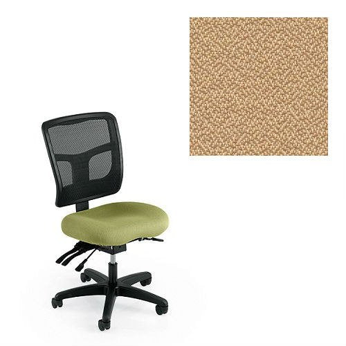 Office Master Yes Collection YS72 Ergonomic Task Chair - No Armrests - Black Mesh Back - Grade 1 Fabric - Spice Sesame Beige 1166 Plus Ergonomics eBook