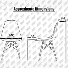 Load image into Gallery viewer, 2xhome Eiffel Mid Century Modern Dining Side Chair with Black Wood Legs, White
