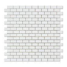 Load image into Gallery viewer, Thassos White Greek Marble Mini Brick Mosaic Tile,Honed
