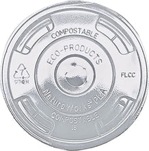 Load image into Gallery viewer, Eco-Products EPFLCC GreenStripe Renewable &amp; Compost Cold Cup Flat Lids, F/9-24oz, 100/PK, 10 PK/CT
