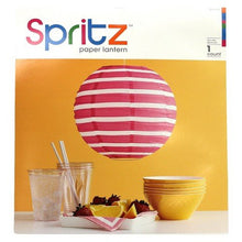 Load image into Gallery viewer, Spritz Hot Pink With White Stripes 10&quot; Paper Lantern

