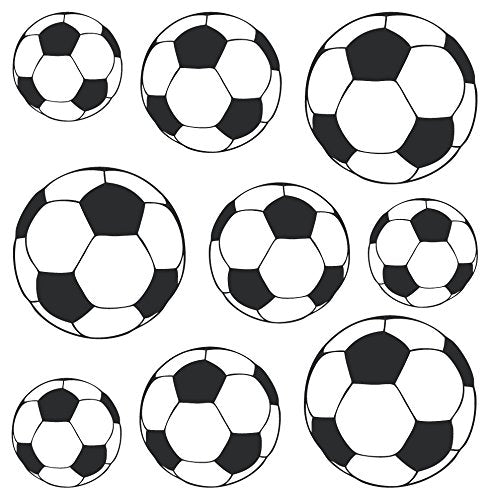Soccer Balls Wall Decal (Black, 41
