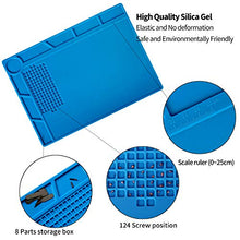 Load image into Gallery viewer, Kaisi S-130 Insulation Silicone Soldering Mat Repair Mat, Heat Resistant Silicone Work Mat 932F with Scale Ruler and Screw Position for Soldering, CellPhone Electronics Repair, Size: 13.8 x 9.8 inch
