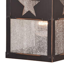 Load image into Gallery viewer, Ranger 1 Light Bronze Rustic Texas Star Outdoor Wall Lantern
