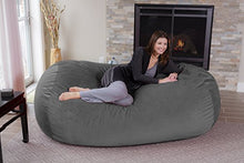 Load image into Gallery viewer, Chill Sack Bean Bag Chair: Huge 7.5&#39; Memory Foam Furniture Bag and Large Lounger - Big Sofa with Soft Micro Fiber Cover - Grey Pebble
