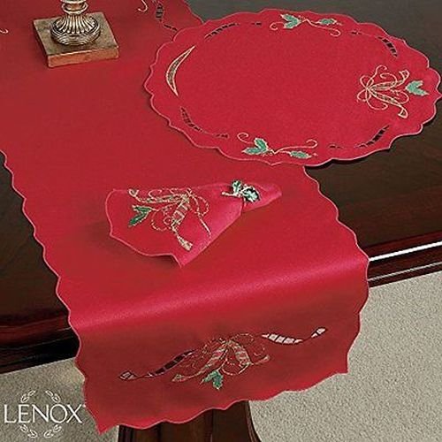 Lenox Holiday Nouveau 90-Inch Runner, Red
