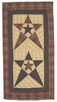 Primitive Country Star Table Runner Quilt 24