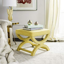Load image into Gallery viewer, Safavieh Mercer Collection Mystic Ottoman, Yellow
