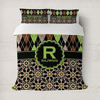 RNK Shops Argyle & Moroccan Mosaic Duvet Cover Set - Full/Queen (Personalized)