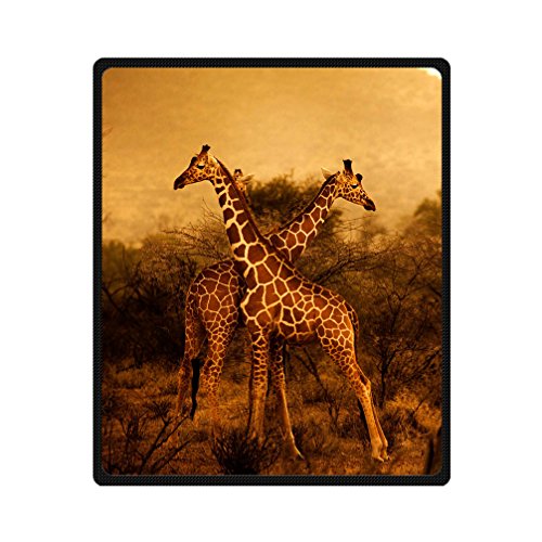 JIUDUIDODO Gifts Giraffe Nature Design Customized Cozy Fleece Blanket Bed/Sofa Throws 50