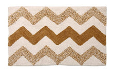 Load image into Gallery viewer, WARISI - Tonal Chevron Collection - Designer, Plush Microfiber Bath Rug, 34 x 21 inches (3.Beige Ivory)
