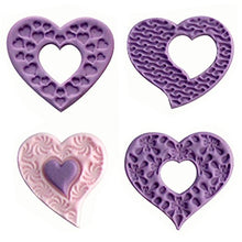 Load image into Gallery viewer, JEM Fantasy Heart Fondant Cutters, for Cake Decorating, Set of 4
