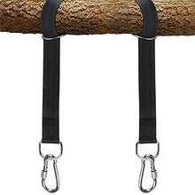 Load image into Gallery viewer, Tree Swing Hanging Straps Kit Holds 2000 lbs,5ft Extra Long Straps Strap with Safer Lock Snap Carabiner Hooks Perfect for Tree Swing &amp; Hammocks, Perfect for Swings,Carry Pouch Easy Fast Installation
