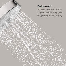 Load image into Gallery viewer, hansgrohe Raindance S 4-inch Showerhead Easy Install Modern 3-Spray RainAir, BalanceAir, Whirl Air Infusion with Airpower with QuickClean in Brushed Nickel, 04340820
