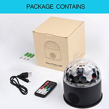 Load image into Gallery viewer, Bluetooth Disco Ball Lights 9 Colors LED Party Lights Sound Activated Rotating Lighs DJ Strobe Club Lamp with Bluetooth Speaker and Remote for Christmas Home KTV DJ Bar Birthday Wedding Dance Show
