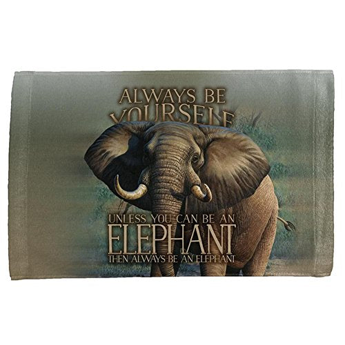 Always Be Yourself Unless Elephant All Over Hand Towel Multi Standard One Size