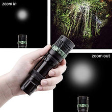 Load image into Gallery viewer, BESTSUN 3000 Lumens Zoomable CREE XM-L Q5 LED Flashlight Torch Zoom Lamp Light - 3 Mode Adjustable Brightness Waterproof Design Torch Lighting for Hiking, Camping &amp; Outdoor Activity (Black)
