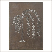 Irvin's Country Tinware Vertical Willow Panel in Blackened Tin