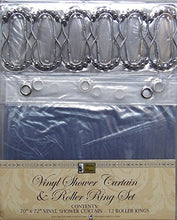 Load image into Gallery viewer, Better Homes &amp; Gardens Clear Vinyl Shower Curtain and Roller Ring Set
