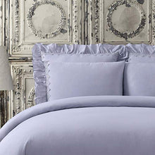 Load image into Gallery viewer, Cottage Classics Washed Cotton Voile Ruffle European Sham in Lavender
