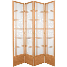 Load image into Gallery viewer, Oriental Furniture 7 ft. Tall Bamboo Tree Shoji Screen - Natural - 4 Panels
