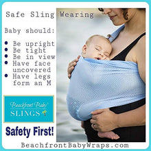 Load image into Gallery viewer, Beachfront Baby - Versatile Water &amp; Warm Weather Ring Sling Baby Carrier | Made in USA with Safety Tested Fabric &amp; Aluminum Rings | Lightweight, Quick Dry &amp; Breathable (Passionberry, X-Long)
