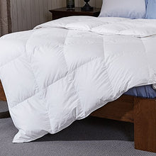 Load image into Gallery viewer, puredown Luxury Fill White Goose Down Comforter 400 Thread Count 600 Fill Power Cotton Full/Queen Size White
