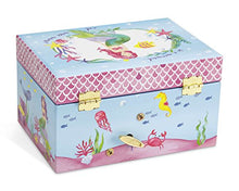 Load image into Gallery viewer, Jewelkeeper Mermaid Musical Jewelry Box, Underwater Design with Narwhal, Over The Waves Tune
