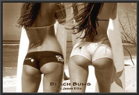 Beach Bums - Girls On Beach 36x24 Wood Framed Poster Fine Art Print