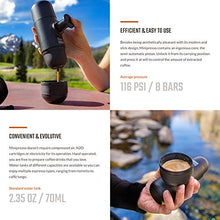 Load image into Gallery viewer, Wacaco Minipresso NS, Portable Espresso Machine, Compatible Nespresso Original Capsules and Compatibles, Travel Coffee Maker, Manually Operated from Piston Action
