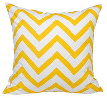 Load image into Gallery viewer, TangDepot Decorative Handmade Zebra-Stripe/Wavy Line 100% Cotton Throw Pillow Covers/Pillow Shams, (16&quot;x16&quot;, Yellow)
