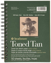Load image into Gallery viewer, Strathmore Tan Drawing 400 Series Toned Sketch Pad, 5.5&quot;x8.5&quot;, 50 Sheets
