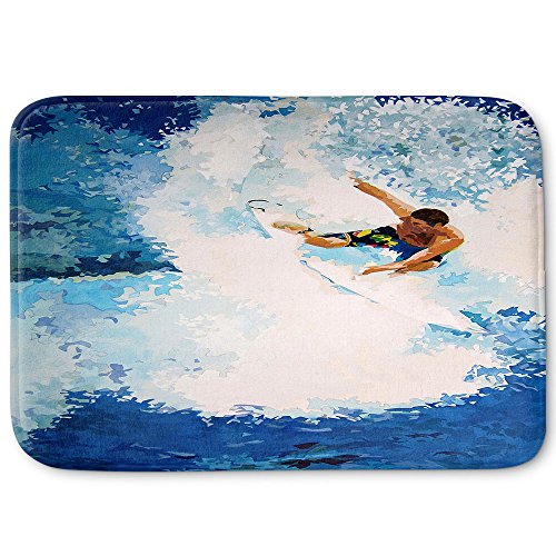 DiaNoche Designs Memory Foam Bath or Kitchen Mats by Martin Taylor - Catch the Next Wave, Large 36 x 24 in