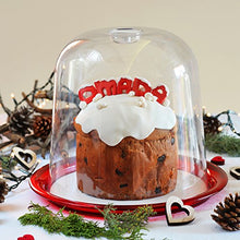 Load image into Gallery viewer, Omada Design panettone door with transparent bell and tray with internal diameter 9.84 inch and 13 inch outside, Trendy Line
