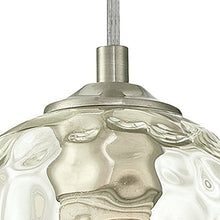 Load image into Gallery viewer, Westinghouse Lighting 6328800 One-Light Indoor Mini Pendant, Brushed Nickel Finish with Clear Hammered Glass
