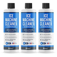 3-Pack Ice Machine Cleaner and Descaler 16 fl oz, Nickel Safe Descaler | Ice Maker Cleaner Compatible with All Major Brands (Scotsman, KitchenAid, Affresh) - Made in USA by Essential Values