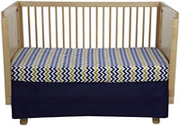 New Arrivals Inc Sweet and Simple Golden Days 2 Pc Crib Set- Navy