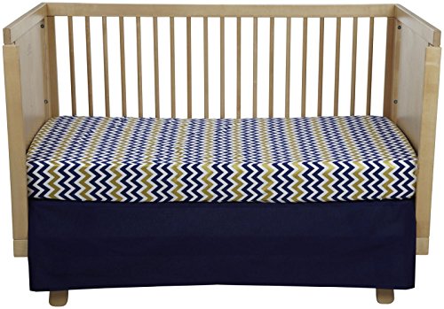 New Arrivals Inc Sweet and Simple Golden Days 2 Pc Crib Set- Navy
