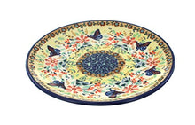 Load image into Gallery viewer, Blue Rose Polish Pottery Blue Butterfly Dessert Plate
