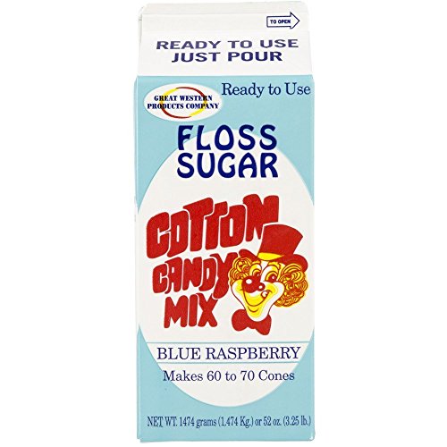 Concession Essentials CE Floss Sugar- Blue Rasp-1ct Cotton Candy Floss Sugar-Blue Raspberry, 4