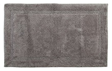 Load image into Gallery viewer, Saffron Fabs 2 Piece Bath Rug Set, 100% Soft Cotton, Size 24x17 Inch and 34x21 Inch, Latex Spray Non-Skid Backing, Solid Gray Color, Textured Border, Hand Tufted, 190 GSF Weight, Machine Washable
