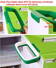 Load image into Gallery viewer, Lunies Hanging Trash Garbage Bag Holder for Kitchen Cupboard,RV,Green and White, 22 15.5 cm,
