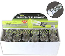 Load image into Gallery viewer, HAWK 12 Piece Display of 21-LED Flashlights In Desert -Sand Camouflage - FL30XU-CA-12
