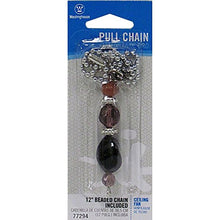 Load image into Gallery viewer, Westinghouse Lighting 7729400 Burgundy and Orange Beads Pull Chain, Chrome

