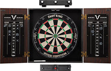 Load image into Gallery viewer, Viper by GLD Products Stadium Cabinet &amp; Shot King Sisal/Bristle Dartboard Ready-to-Play Bundle: Elite Set (Shot King Dartboard, Darts, Shadow Buster and Laser Throw Line), Black (40-1213)
